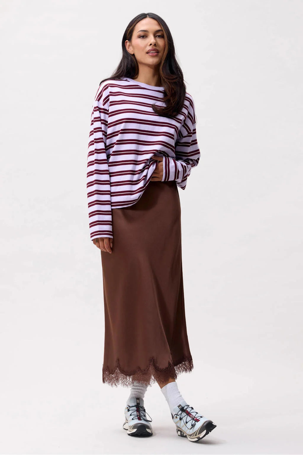 STRIPED LONGSLEEVE LAVENDER FROST | CATWALK JUNKIE