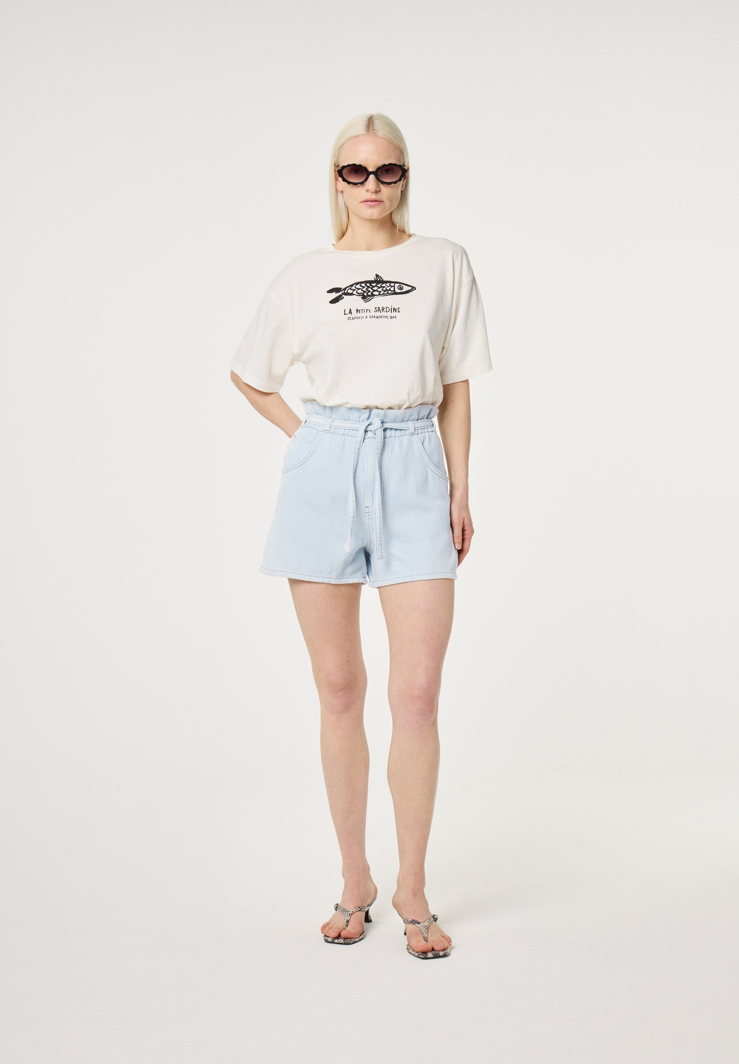 FAY T-SHIRT COSY WHITE BLACK | FABIENNE CHAPOT