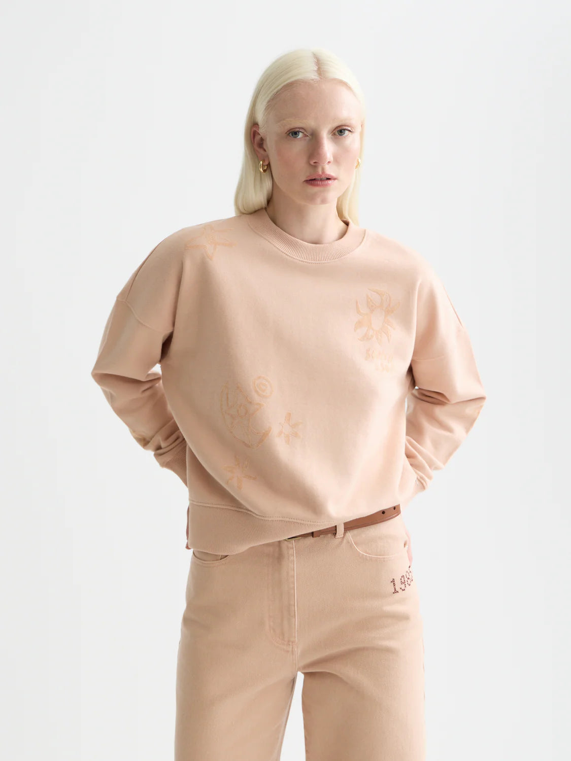 RELAXED FLOCK PRINT SWEATSHIRT | SCOTCH & SODA