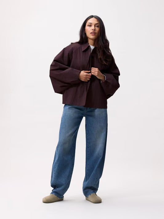 CHECK CAPE JACKET PLUM | CATWALK JUNKIE