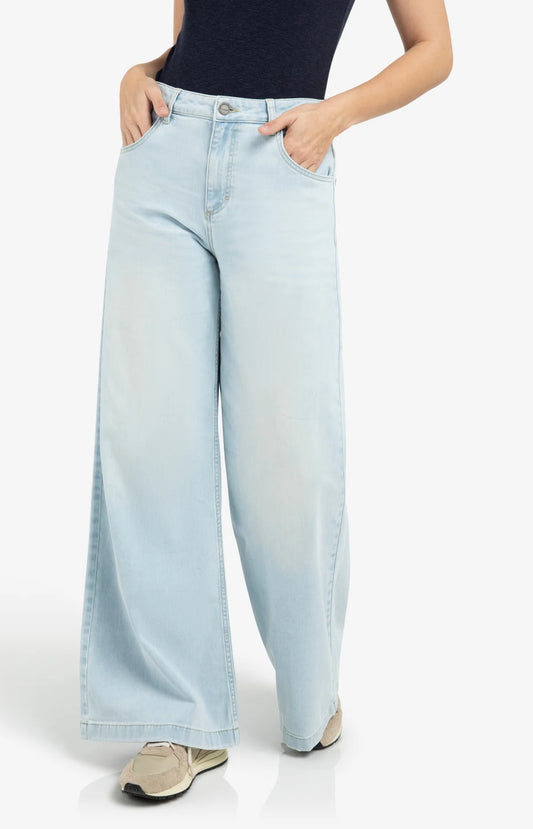 JEANS MET HOGE TAILLE LIGHT BLUE | YAYA