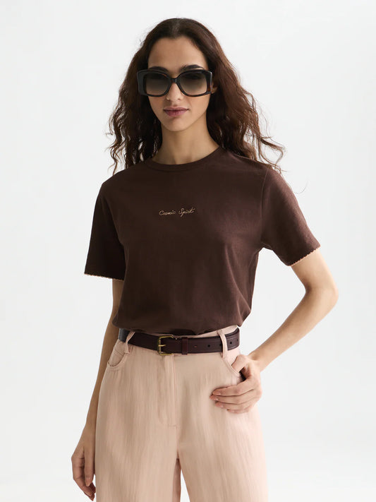 EMBROIDERED SLUB REGULAR-FIT T-SHIRT | SCOTCH & SODA