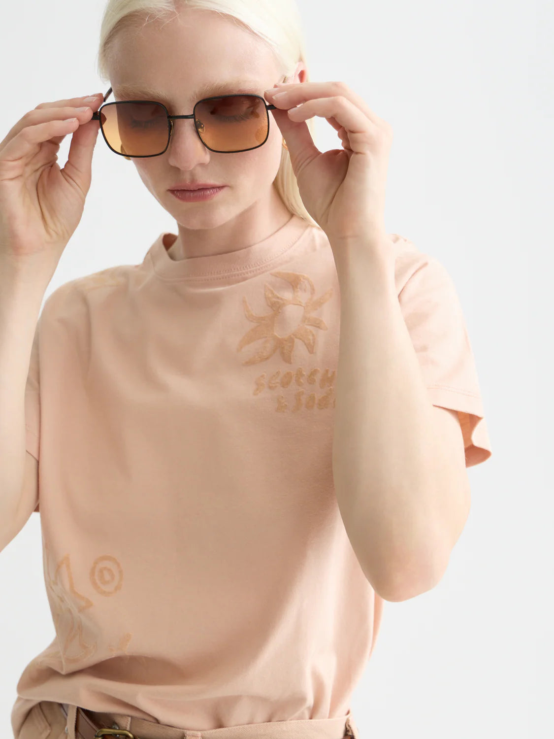 FLOCK PRINT T-SHIRT | SCOTCH & SODA