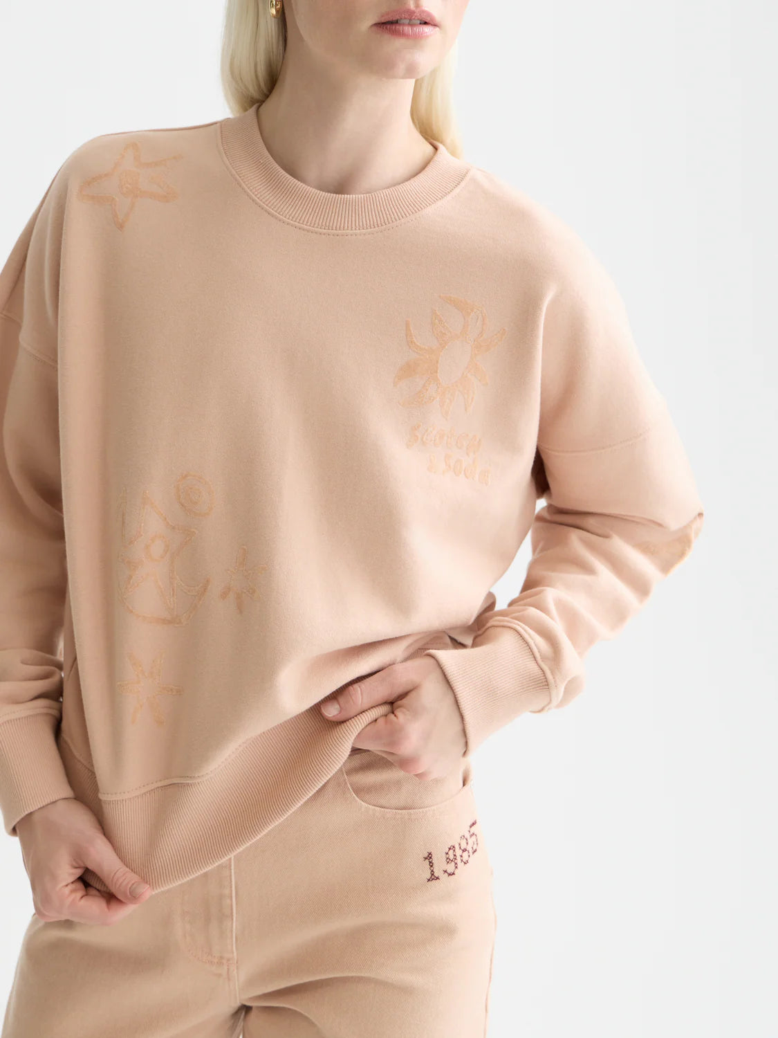 RELAXED FLOCK PRINT SWEATSHIRT | SCOTCH & SODA