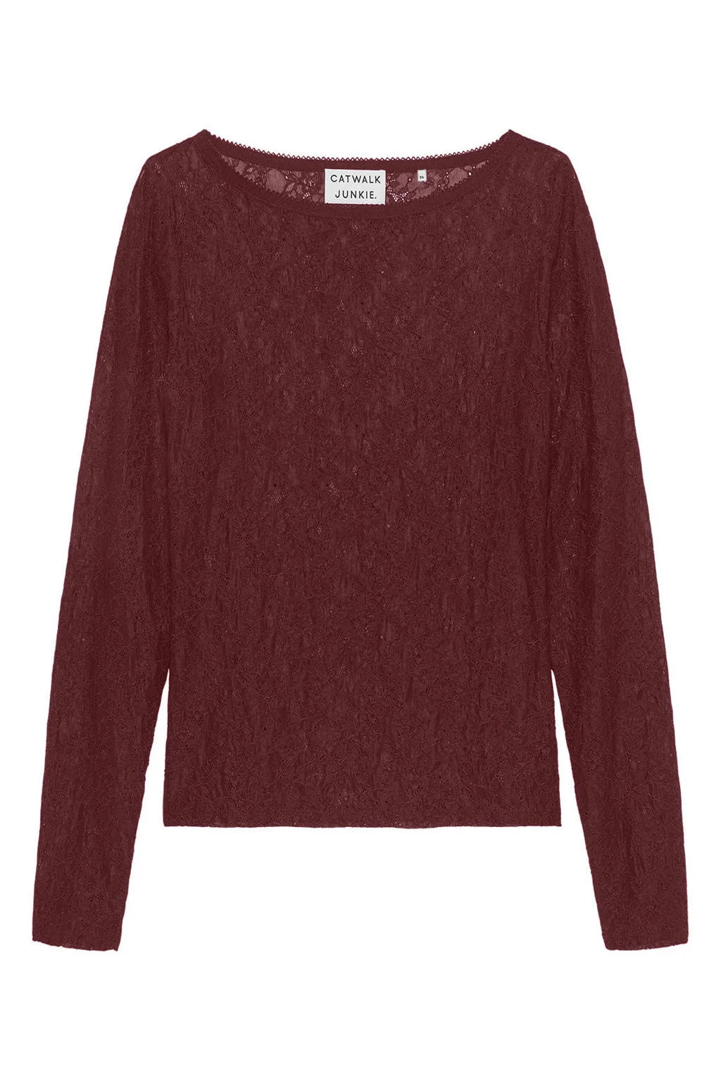 LACE LONG SLEEVE MERLOT | CATWALK JUNKIE