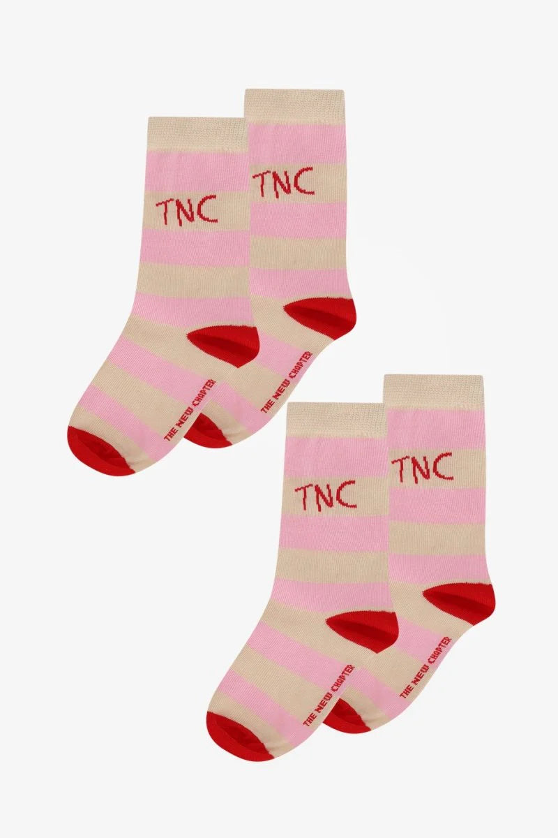 VESPER SOKKEN BEIGE TWEE-PACK GIANT STEPS | THE NEW CHAPTER