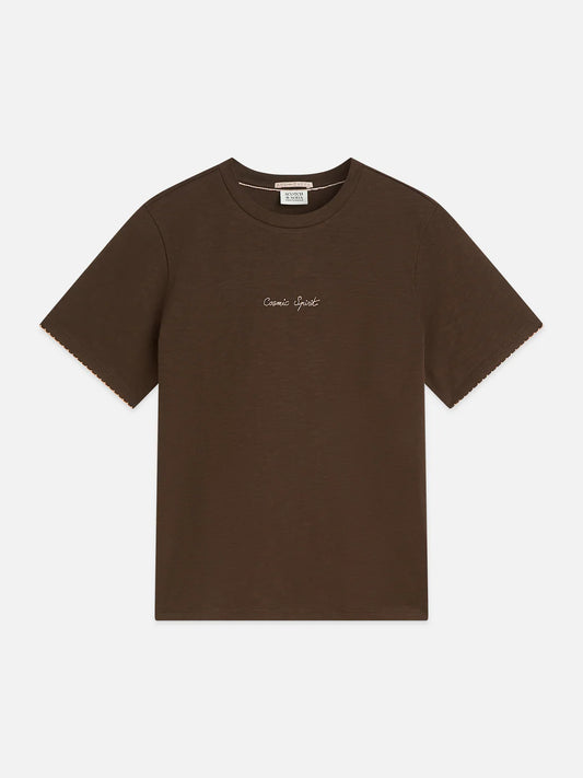 EMBROIDERED SLUB REGULAR-FIT T-SHIRT | SCOTCH & SODA