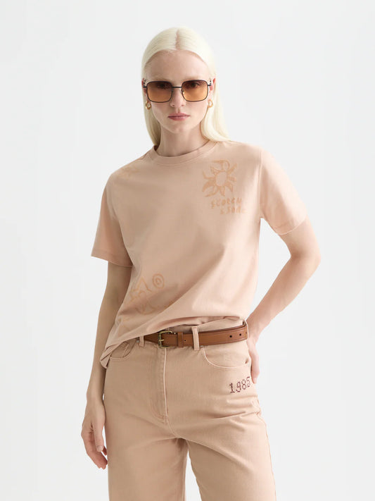 FLOCK PRINT T-SHIRT | SCOTCH & SODA