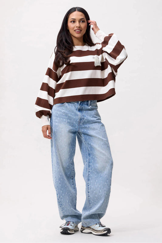 OVERSIZED STRIPED LONGSLEEVE ROCKY ROAD | CATWALK JUNKIE