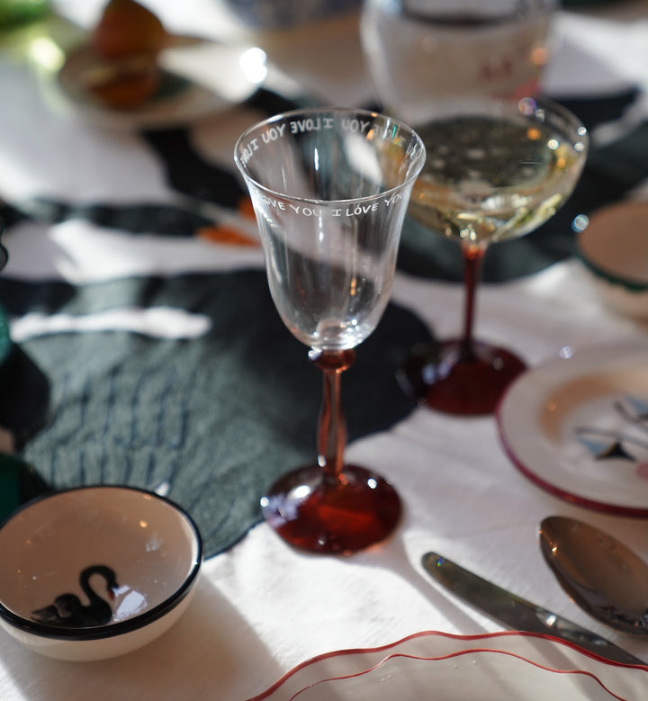 I LOVE YOU WINE GLASS LOVE | ANNA + NINA