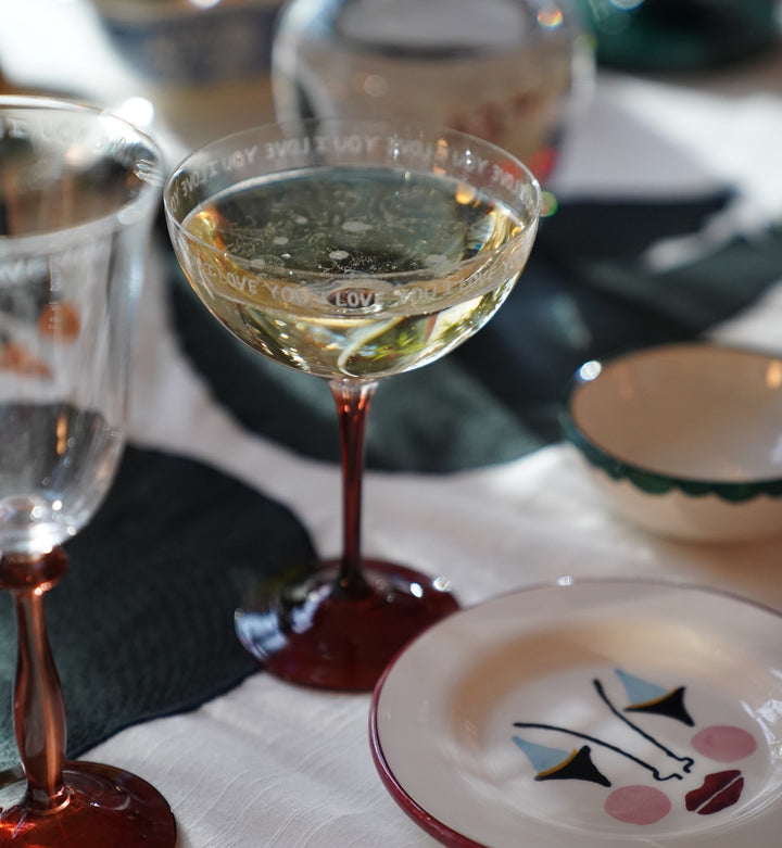 CHAMPAGNEGLAS I LOVE YOU | ANNA + NINA