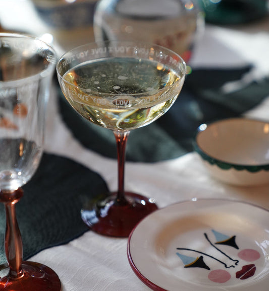 CHAMPAGNEGLAS I LOVE YOU | ANNA + NINA