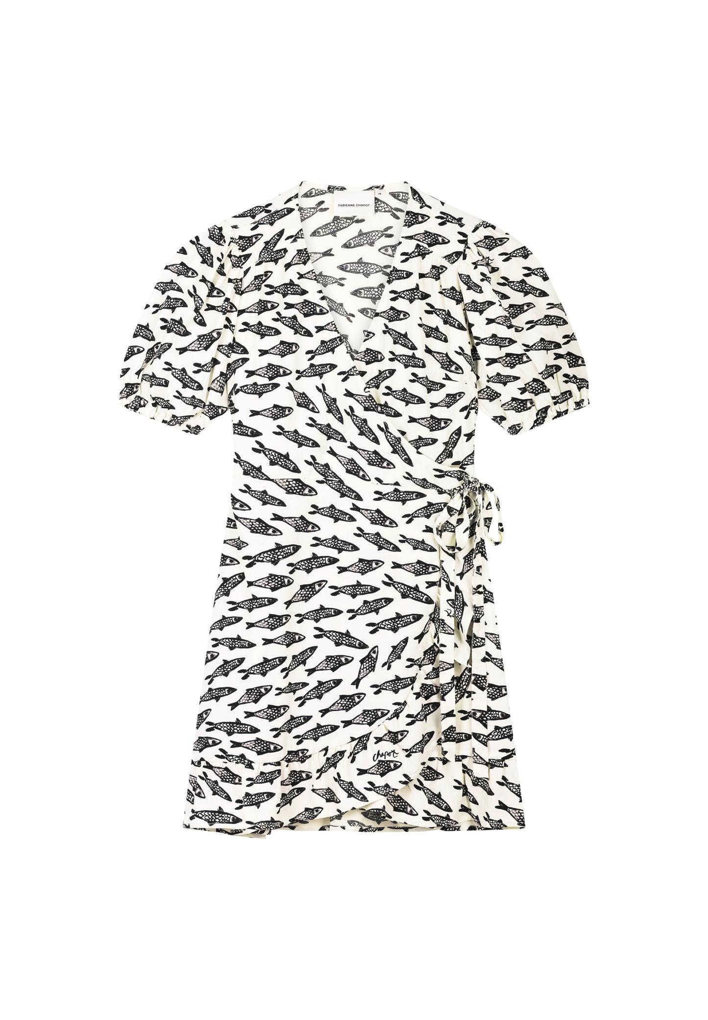 ARIËL DRESS COSY WHITE BLACK | FABIENNE CHAPOT