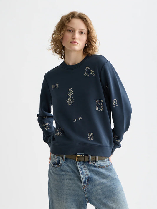 EMBROIDERED SWEATSHIRT | SCOTCH & SODA