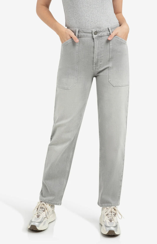 DENIM CARGO BROEK GRIJS | YAYA