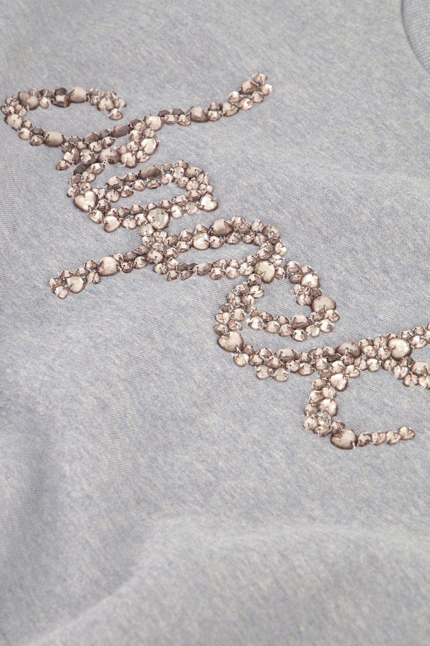 TERRY RHINESTONE SWEATER DARK GREY MELANGE | FABIENNE CHAPOT