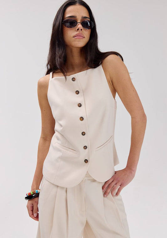 GILET REY ECRU | HARPER & YVE