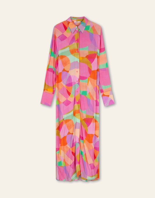 DIERAMA LONG SLEEVES DRESS PRISM PINK | OILILY