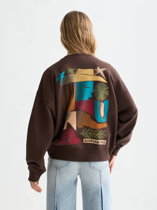 FRONT BACK ARTWORK OVERSIZED-FIT SWEATSHIRT | SCOTCH & SODA
