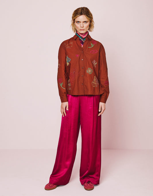 BONNIE BLOUSE HOT CHOCOLATE | OILILY
