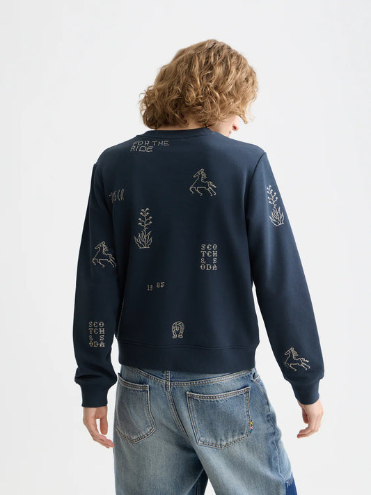 EMBROIDERED SWEATSHIRT | SCOTCH & SODA