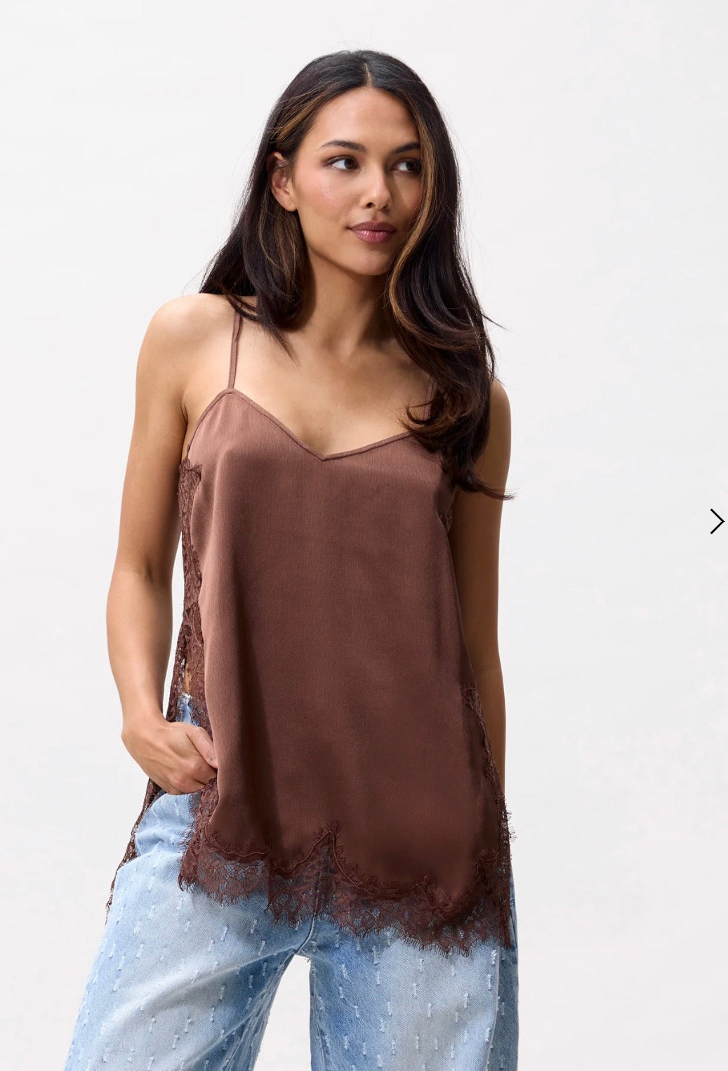 LACE SPAGHETTI TOP ROCKY ROAD | CATWALK JUNKIE