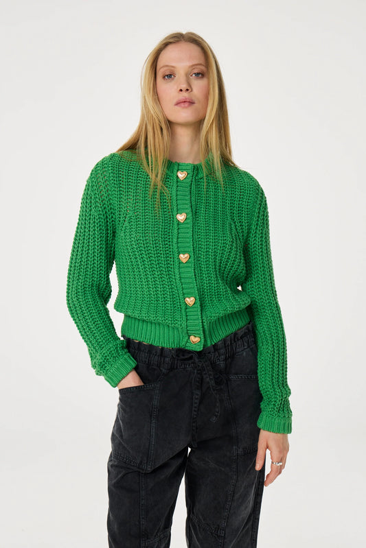 SUN CARDIGAN GREEN | FABIENNE CHAPOT