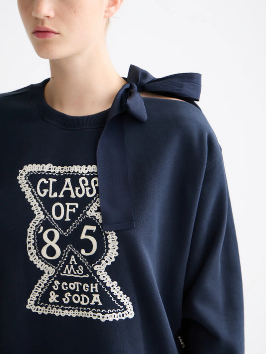 ELEVATED ARTWORK SWEATER SKY CAPTAIN | SCOTCH & SODA