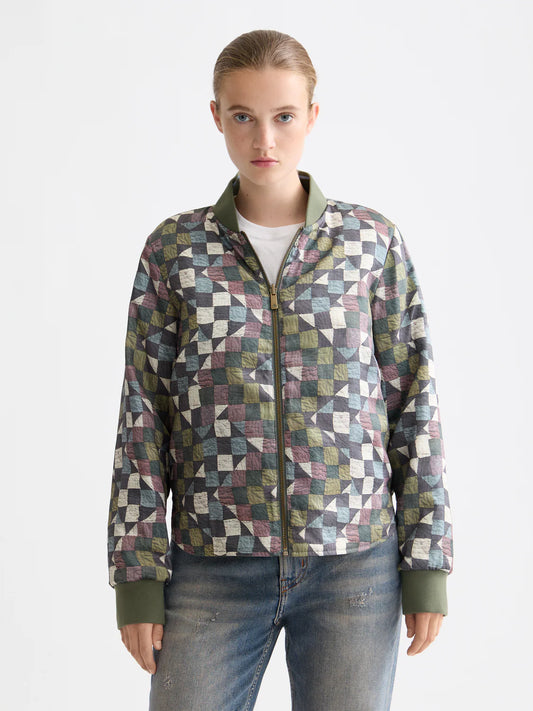 REVIRSIBLE QUILTED BOMBER THYME | SCOTCH & SODA