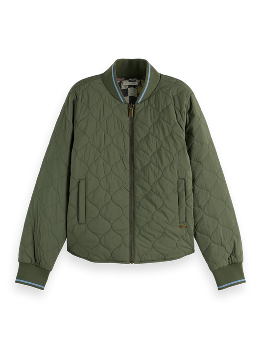REVIRSIBLE QUILTED BOMBER THYME | SCOTCH & SODA