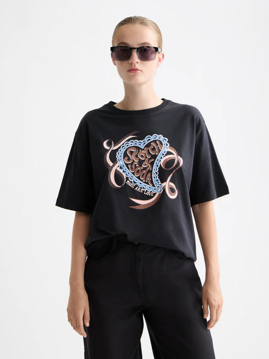 ARTWORK LOOSE FIT T-SHIRT METEORITE | SCOTCH & SODA