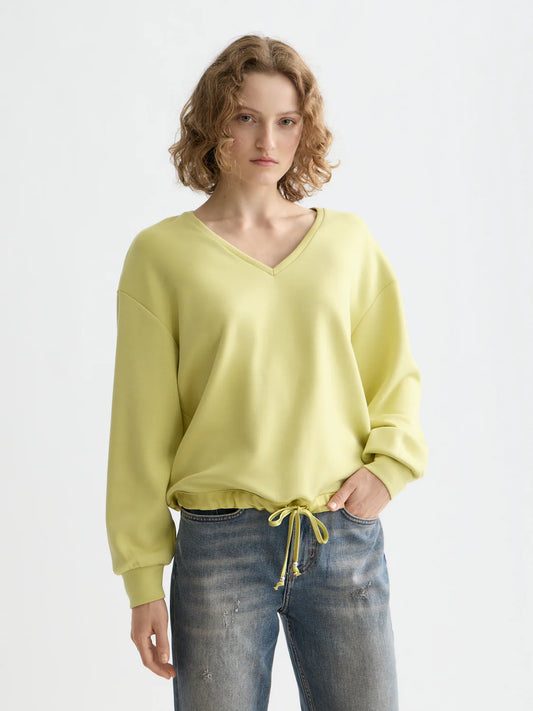 MODAL SWEATER GOLDEN GREEN | SCOTCH & SODA