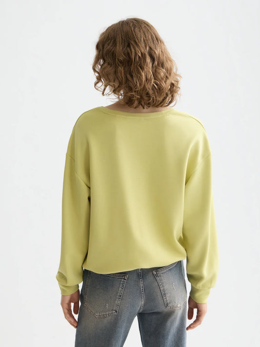 MODAL SWEATER GOLDEN GREEN | SCOTCH & SODA