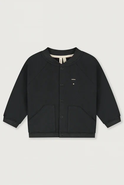 BASEBALL CARDIGAN NEARLY BLACK | GRAY LABEL