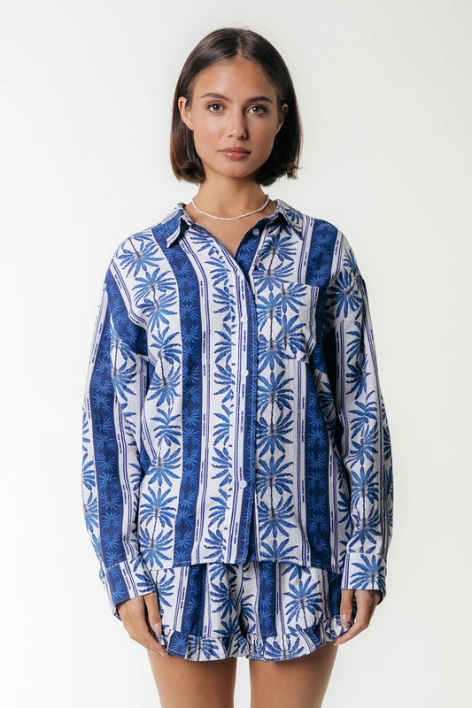 TALIA BLOUSE BRIGHT BLUE | COLOURFUL REBEL