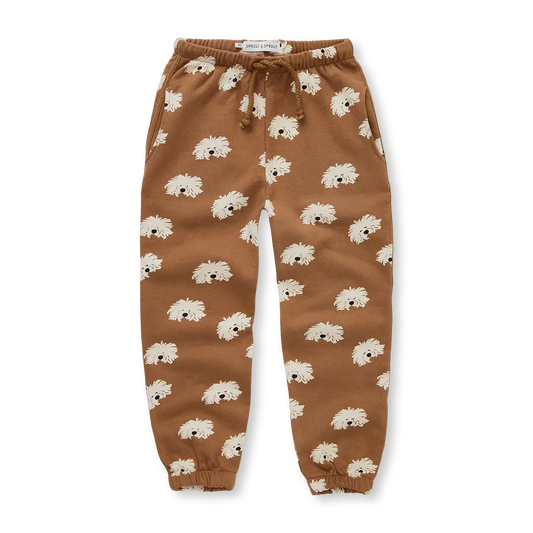 SWEATPANTS MOUSTACHE DOG PRINT | SPROET & SPROUT