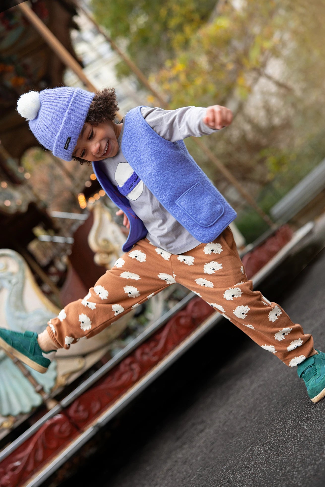 SWEATPANTS MOUSTACHE DOG PRINT | SPROET & SPROUT