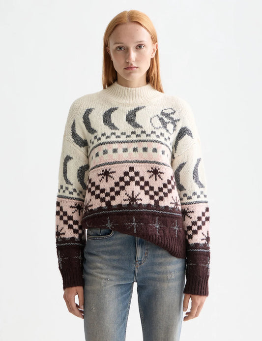 METALLIC FAIR ISLE PULLOVER | SCOTCH & SODA