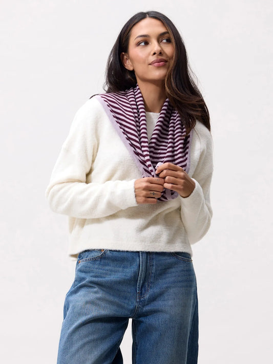 TRIANGLE SCARF STRIPED LAVENDER FROST | CATWALK JUNKIE