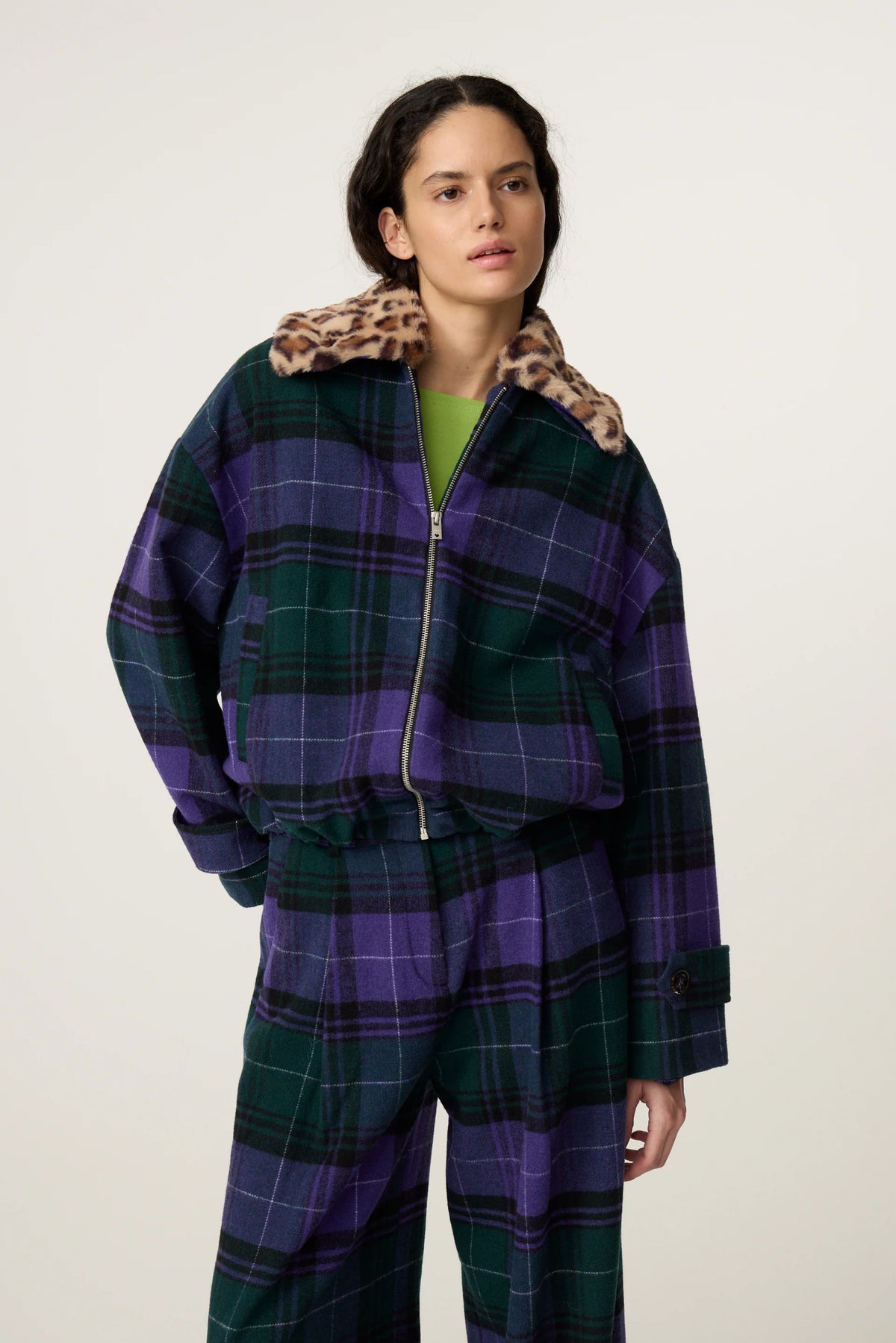 JAEL JACKET PURPLE GREEN | FABIENNE CHAPOT