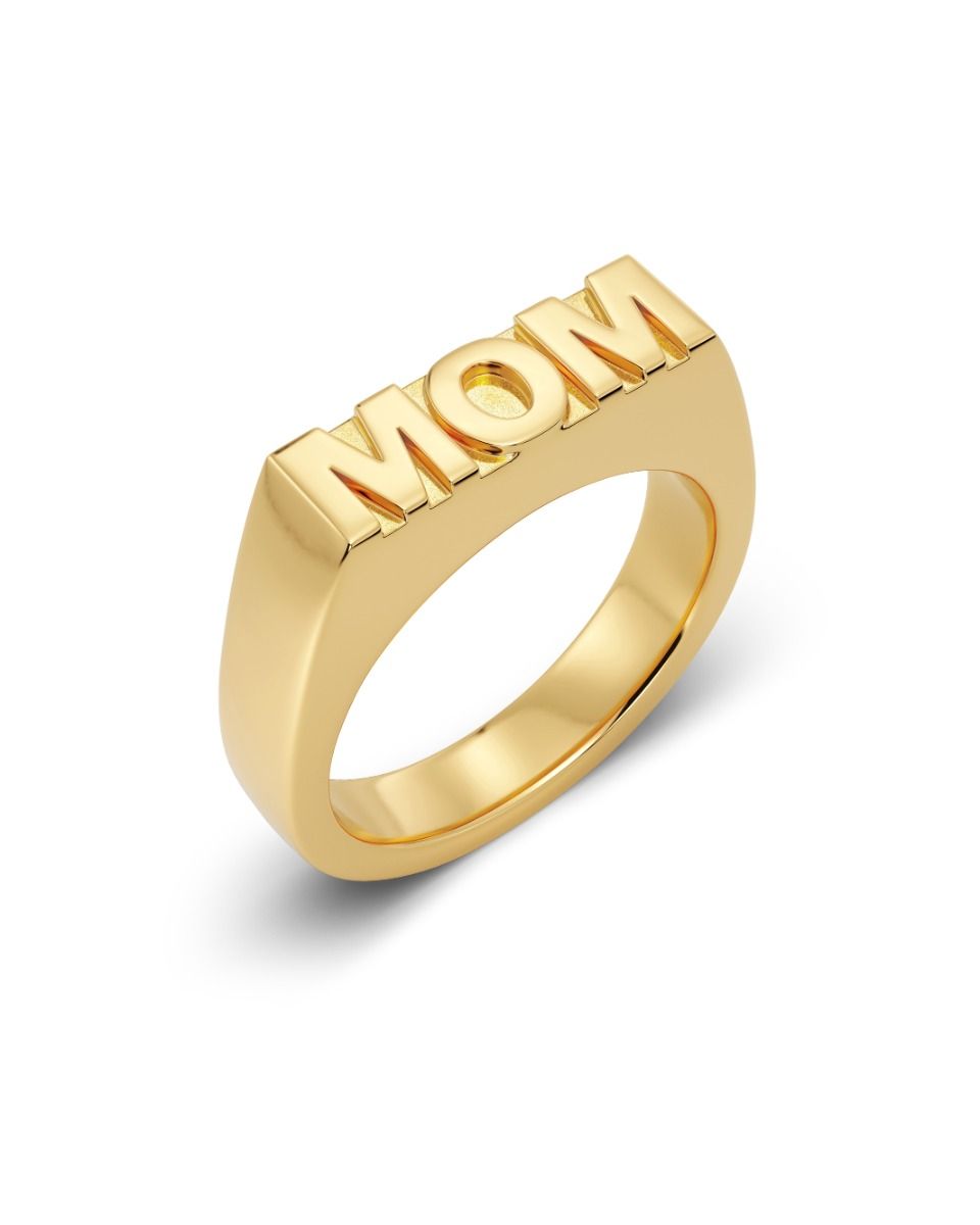 SIGNET RING MOM GOLD | EDBLAD
