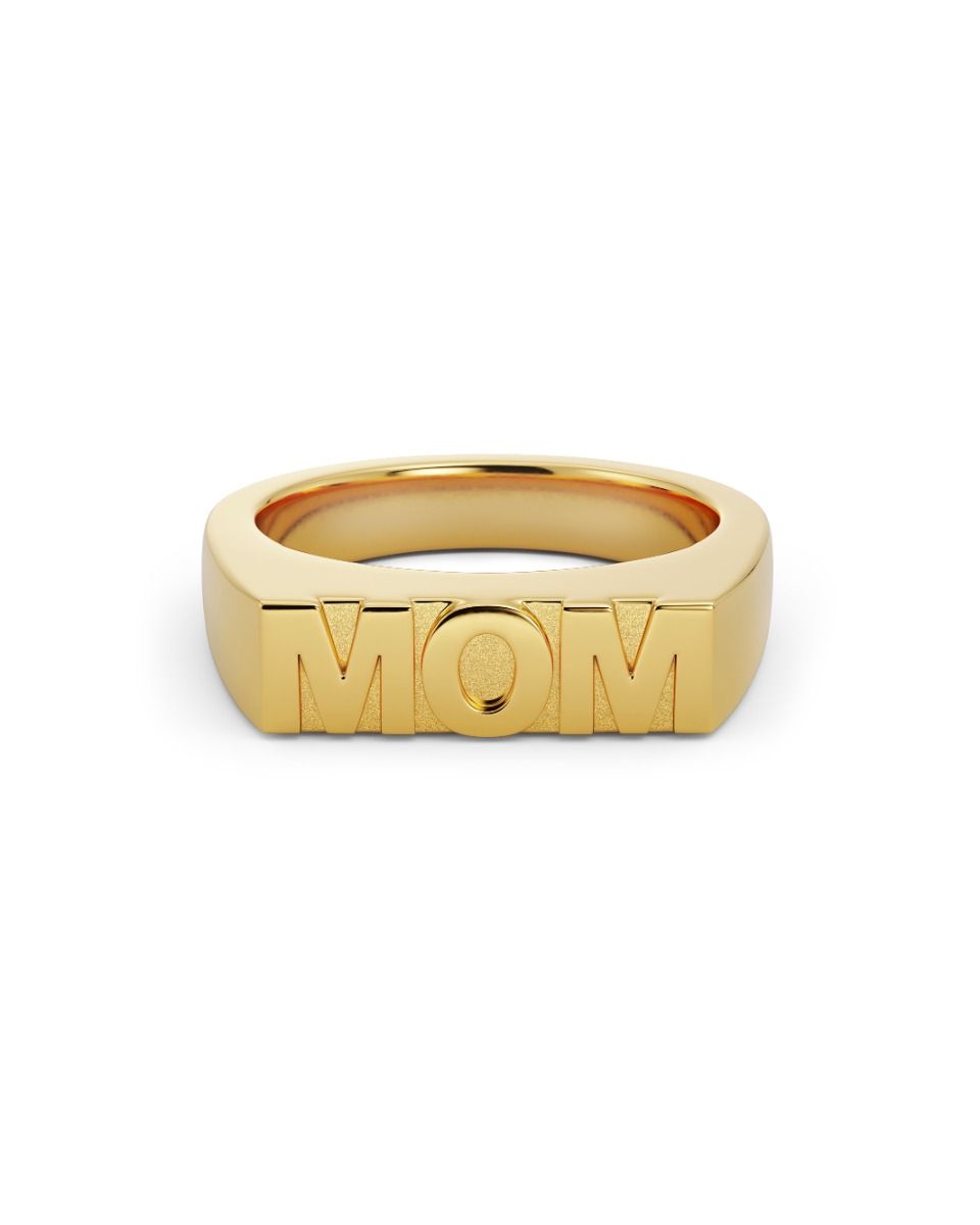 SIGNET RING MOM GOLD | EDBLAD
