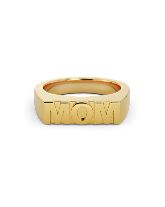 SIGNET RING MOM GOLD | EDBLAD