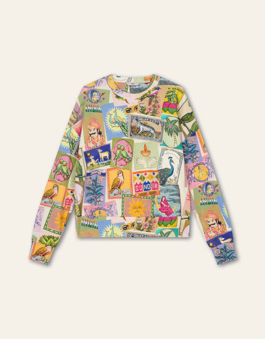 HARPER SWEAT L/S CREW TOP ALMOND OIL | OILILY