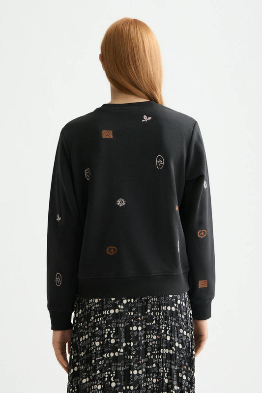 EMBROIDERY REGULAR SWEATSHIRT METEORITE | SCOTCH & SODA