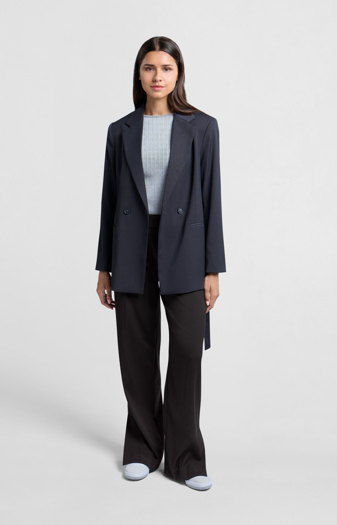 BROEK M ET HOGE TAILLE WIJDE PIJPEN MET SPLIT | YAYA