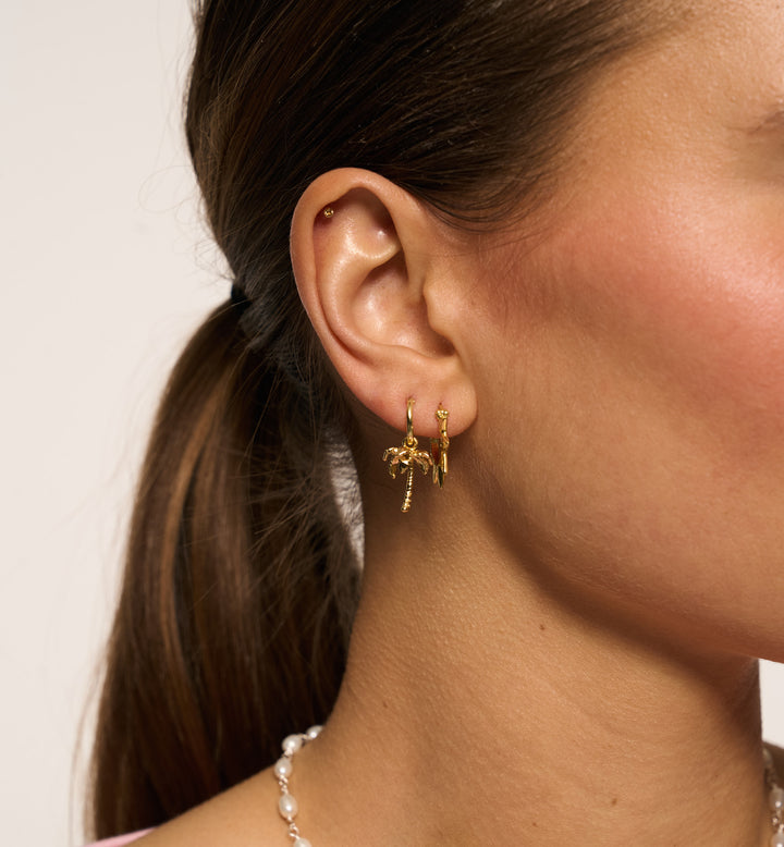SINGLE PALMIER RING EARRING | ANNA + NINA