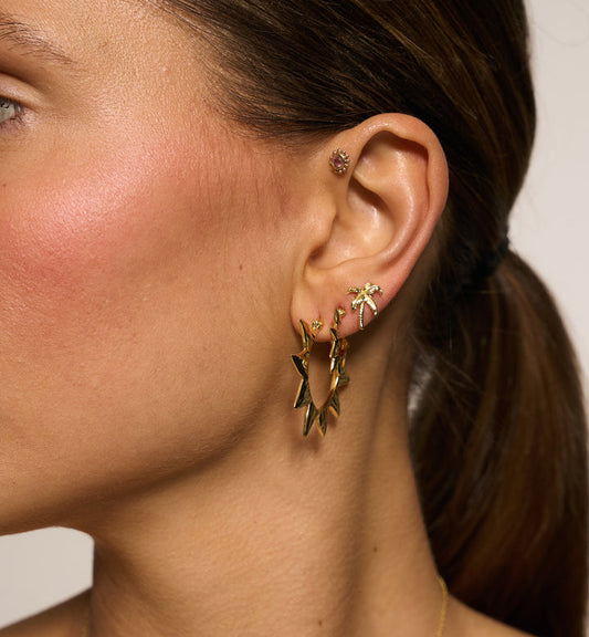 SINGLE SMALL PALMIER STUD | ANNA + NINA