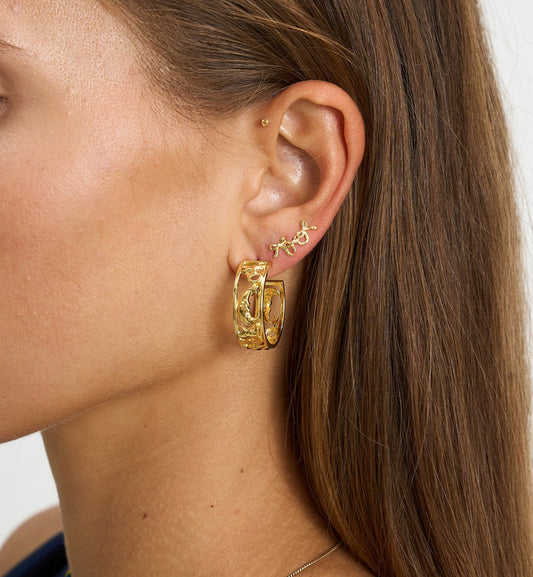 MASQUERADE HOOP EARRINGS | ANNA + NINA