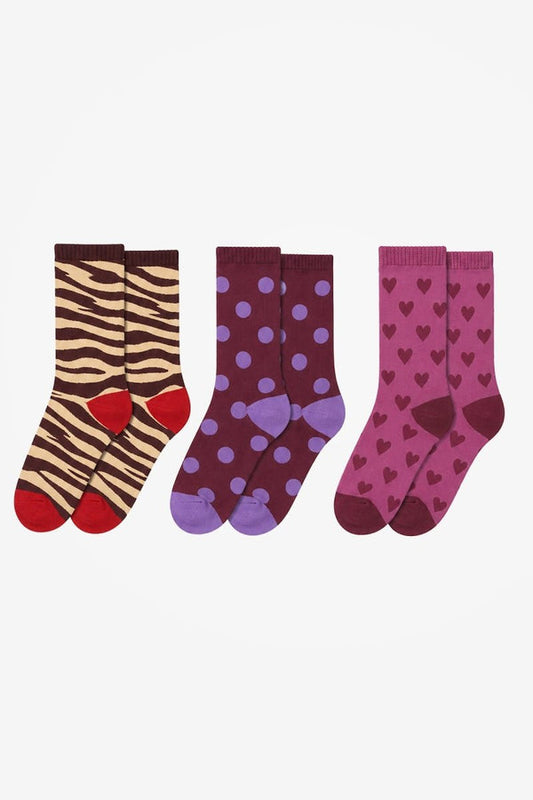 VESPER SOCKS 3 PACK PURPLE | THE NEW CHAPTER